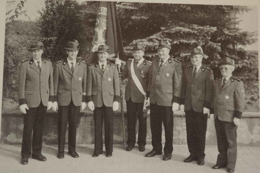 1990 – Vorstand der Schützenbruderschaft St. Vitus Bühne.